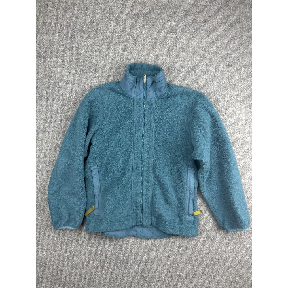 Patagonia Synchilla Fleece Jacket Womens Small Teal Blue Full Zip Made USA Trail